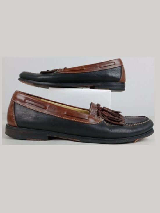 Cole Haan Mens 10.5D Black Brown Aragon Kiltie Tassel Slip On Loafer Shoes main image 11